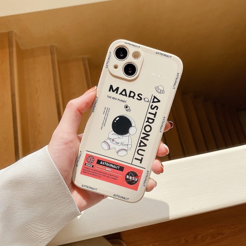 for iPhone 13 Pro Max Cute Case, Cool Cartoon Astronaut Space Rocket Design Stylish Bumper Soft TPU Rubber