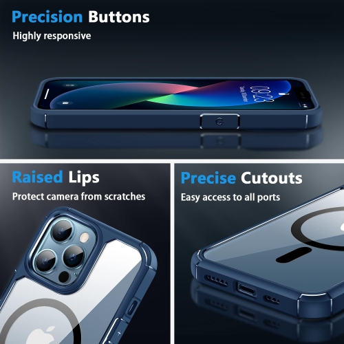 Magnetic Case Compatible with iPhone 13 Pro Case [Compatible with MagSafe] with Screen Protector and Camera Lens