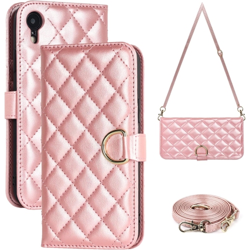 Crossbody Case Wallet for iPhone XR with Adjustable Lanyard Strap Card Holder 6.1",PU Leather Magnetic Closure