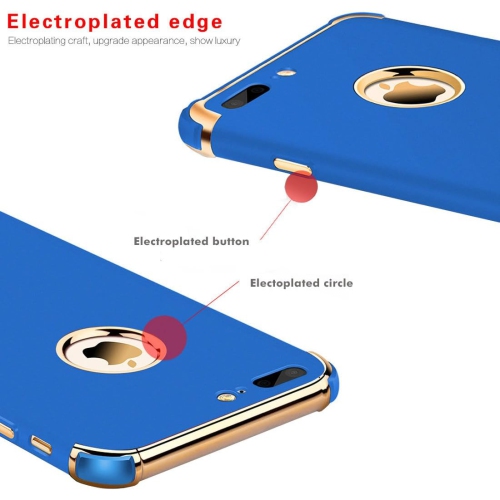 iPhone 8 Plus Case, iPhone 7 Plus Case, Luxury 3 in 1 Electroplated Ultra Thin Slim Fit Soft Cover Case