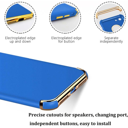 iPhone 8 Plus Case, iPhone 7 Plus Case, Luxury 3 in 1 Electroplated Ultra Thin Slim Fit Soft Cover Case