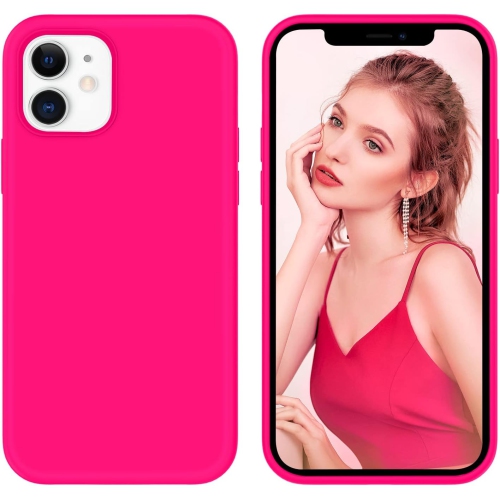 GENERIC  Iphone 12 Case, Iphone 12 Pro Case 6.1", Liquid Silicone Soft Gel Rubber Slim Cover Microfiber Cloth Lining