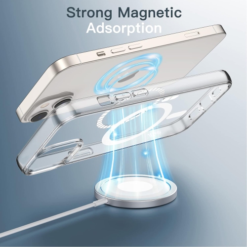 Magnetic Case for iPhone 13 Mini 5.4-Inch Compatible with MagSafe Wireless Charging, Shockproof Phone Bumper