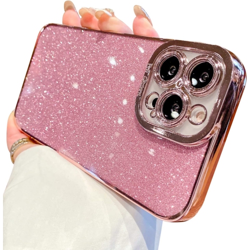 Compatible with iPhone 14 Pro Case Glitter Luxury Cute Flexible Bling Cover Camera Protection Shockproof Phone