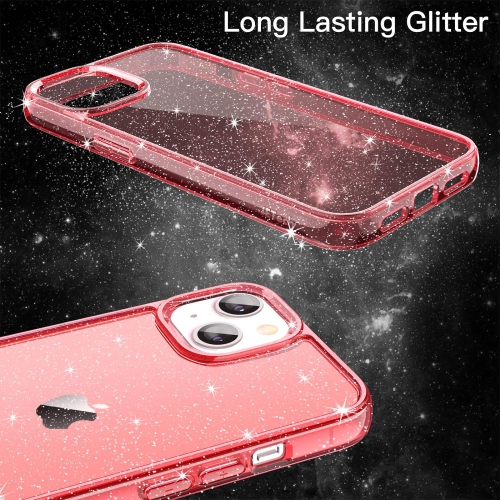 Étui scintillant pour étui antichoc iPhone de 13 6,1 po, pare-chocs brillant et scintillant, mignon pour femmes