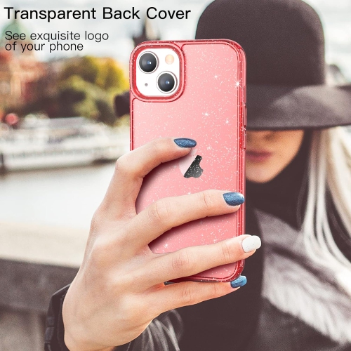 Étui scintillant pour étui antichoc iPhone de 13 6,1 po, pare-chocs brillant et scintillant, mignon pour femmes