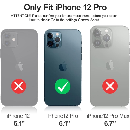 for iPhone 12 Pro Case, Soft Silicone Full Camera Protecion Shockproof Phone Case Cover for iPhone 12 Pro Case