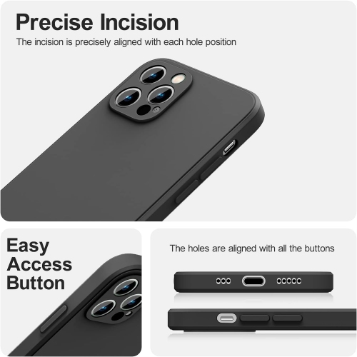 for iPhone 12 Pro Case, Soft Silicone Full Camera Protecion Shockproof Phone Case Cover for iPhone 12 Pro Case