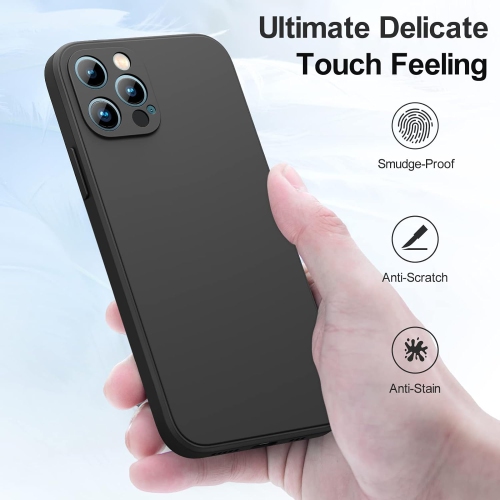 for iPhone 12 Pro Case, Soft Silicone Full Camera Protecion Shockproof Phone Case Cover for iPhone 12 Pro Case