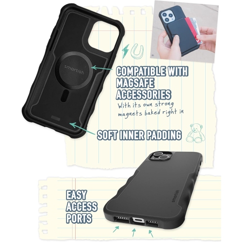 iPhone 14 Plus Protective Case - Gripzilla Compatible with MagSafe [Rugged + Tough] Armored Slim Cover