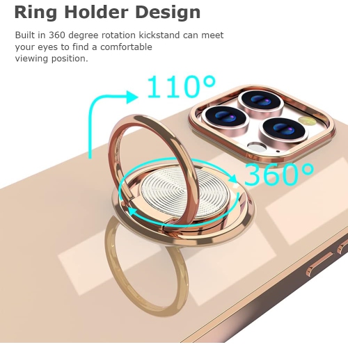 Compatible avec l'étui Pro Max pour iPhone 13, l'étui protecteur mince pour téléphone avec [béquille pour anneau]