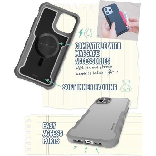 iPhone 14 Plus Protective Case - Gripzilla Compatible with MagSafe [Rugged + Tough] Armored Slim Cover