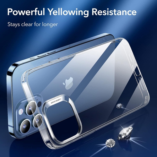 Clear Case for iPhone 13 Pro Max Case, Crystal-Clear Shockproof Thin Silicone Case, Yellowing-Resistant, Slim