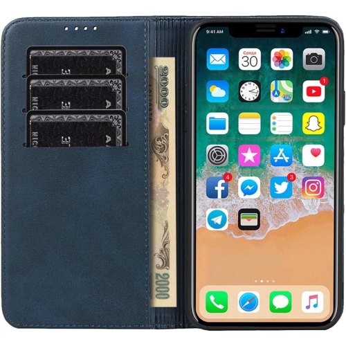 Étui-portefeuille Mini de iPhone 12 avec fente pour carte; Support folio en polyuréthane de qualité supérieure; béquille magnétique robuste