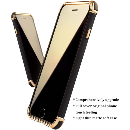 iPhone 8 Plus Case, iPhone 7 Plus Case, Luxury 3 in 1 Electroplated Ultra Thin Slim Fit Soft Cover Case
