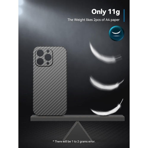 Phone Case Compatible with iPhone 14pro max，Real Kevlar Aramid Fiber Made Slim Fit Ultra Thin Light Wearproof Drop