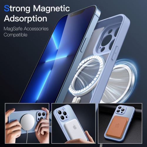Magnetic Case for iPhone 13 Pro 6.1-Inch, Compatible with MagSafe, Translucent Matte Back Camera Lens Full
