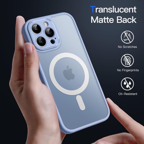 Magnetic Case for iPhone 13 Pro 6.1-Inch, Compatible with MagSafe, Translucent Matte Back Camera Lens Full