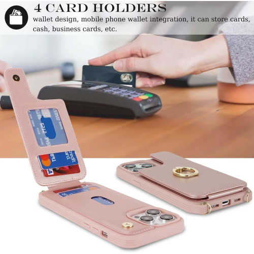 etui iPhone 14 pro max case Crossbody,iPhone 14 Pro Max Phone case with Card Holder for Women,Coque iPhone 14