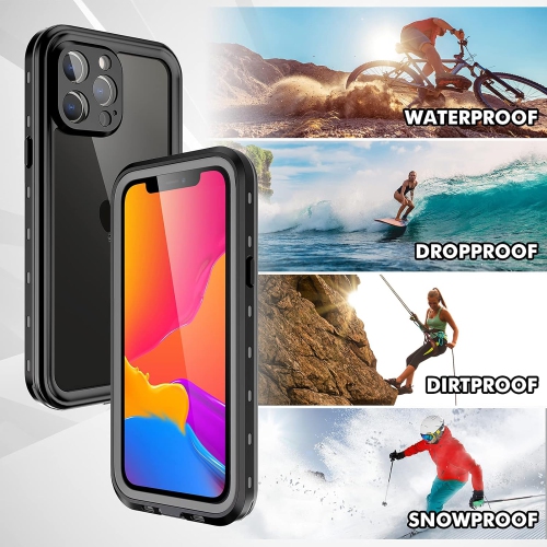 for iPhone 13 Pro Max Waterproof Case,IP68 Snorkelling Protector Case Full Body Seal Slim Shockproof Snowproof