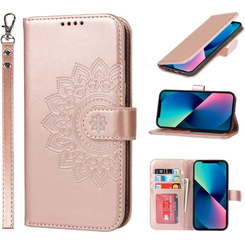 iPhone 13 Mini Wallet Case,Premium Leather Card Holder Card Slot Magnetic Closure Flip Kickstand Women Wallet