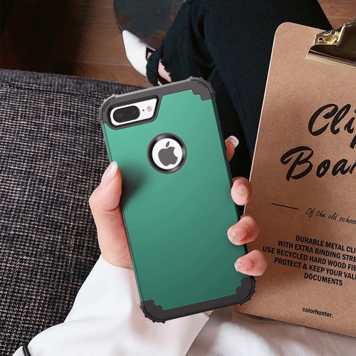 iPhone 8 Plus Case, iPhone 7 Plus Case with Tempered Glass Screen Protector, 3 in 1 Shockproof Slim Hybrid Heavy