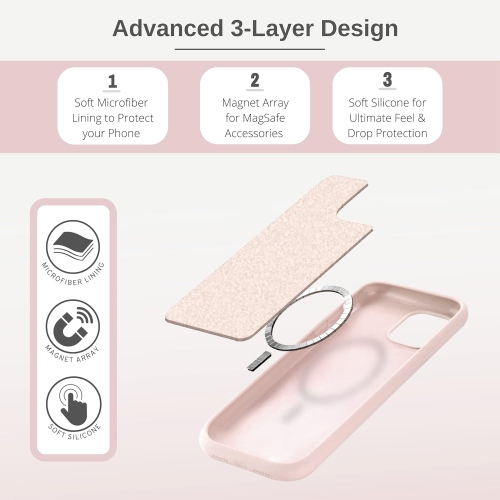 Magnetic Case for iPhone 11 Pro Max, Compatible with MagSafe Accessories, Soft Touch Silicone (iPhone 11 Pro Max,
