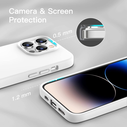 Silicone Case for iPhone 14 Pro 6.1-Inch, Silky-Soft Touch Full-Body