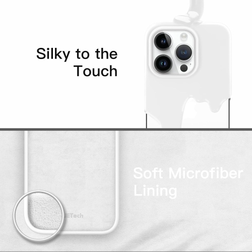 Silicone Case for iPhone 14 Pro 6.1-Inch, Silky-Soft Touch Full-Body