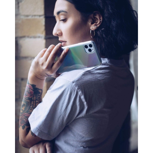 - iPhone 14 Pro Max Case - Stylish Aura Holographic Phone Cover - Anti-Scratch, Wireless Charging