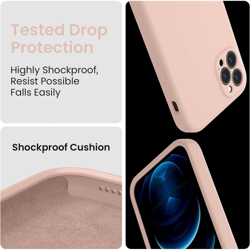 Designed for iPhone 14 Pro Case, Silicone Upgraded [Camera Protection] Phone Case with [2 Screen Protectors],