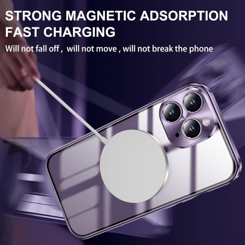 Case for iPhone 14 Pro, Compatible with Magsafe 360 Degree Full Body Protection Case Magnetic Attraction Metal