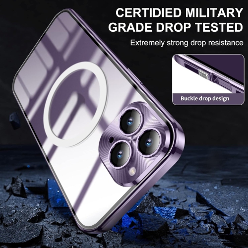 Case for iPhone 14 Pro, Compatible with Magsafe 360 Degree Full Body Protection Case Magnetic Attraction Metal