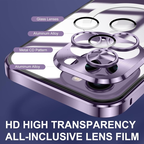 Case for iPhone 14 Pro, Compatible with Magsafe 360 Degree Full Body Protection Case Magnetic Attraction Metal