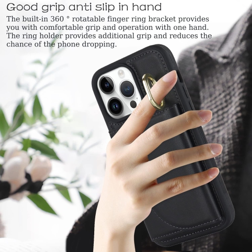 etui iPhone 14 Pro Phone Case with Card Holder,iPhone 14 Pro Wallet case with Credit Card Holders for Women,étui