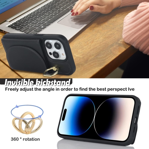 etui iPhone 14 Pro Phone Case with Card Holder,iPhone 14 Pro Wallet case with Credit Card Holders for Women,étui