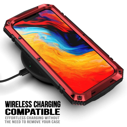 for iPhone 14 Plus 5G Case, Aluminum Metal Gorilla Glass Shockproof Military Heavy Duty Sturdy Protector Cover Hard