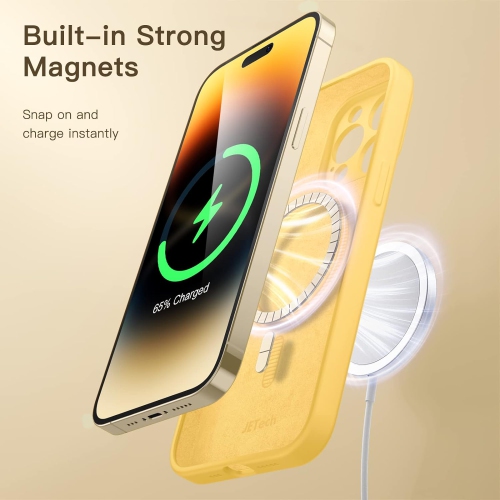Magnetic Silicone Case for iPhone 14 Pro 6.1-Inch, Compatible with MagSafe,