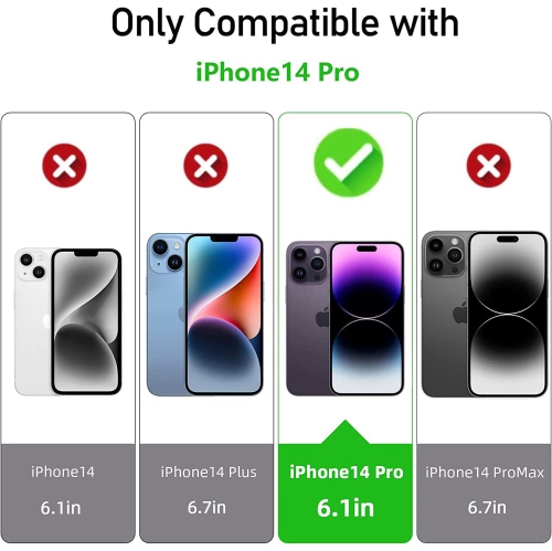 Compatible with iPhone 14 Pro Case with Flowers,for Girly Women,Shockproof Clear Floral Pattern Hard Back Cover