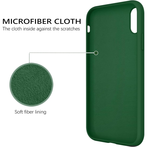 iPhone XR Case Liquid Silicone, Soft Gel Rubber Slim Lightweight Microfiber Lining Cushion Texture Cover