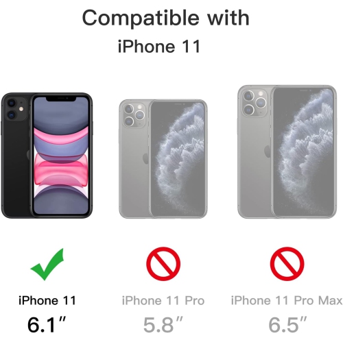 Matte Case for iPhone 11 6.1-Inch, Shockproof Military Grade Drop Protection, Frosted Translucent Back Phone