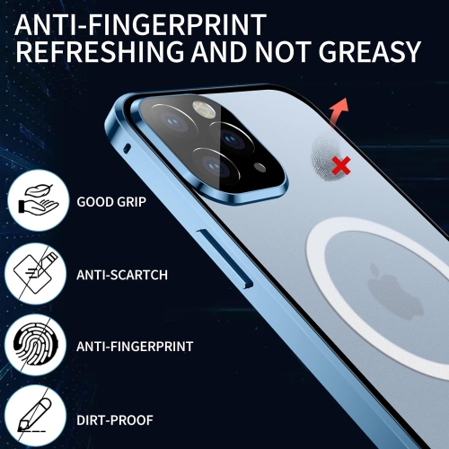 Étui pour iPhone 13, compatible avec MagSafe 360 degrés Full Body Protection Case Magnetic Attraction Metal