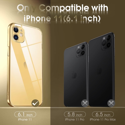 Crystal Clear Case for iPhone 11, [Not Yellowing] [Camera Protection] [Military Grade Drop Tested] Transparent