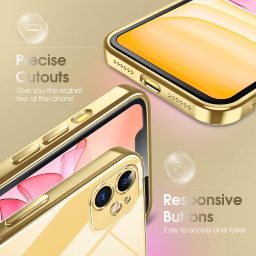 Crystal Clear Case for iPhone 11, [Not Yellowing] [Camera Protection] [Military Grade Drop Tested] Transparent