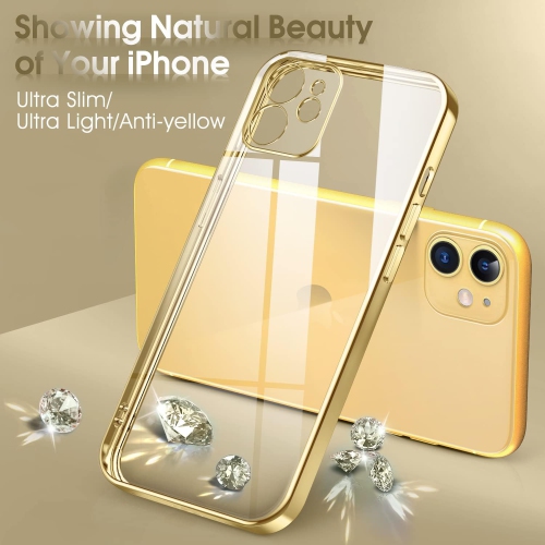 Crystal Clear Case for iPhone 11, [Not Yellowing] [Camera Protection] [Military Grade Drop Tested] Transparent