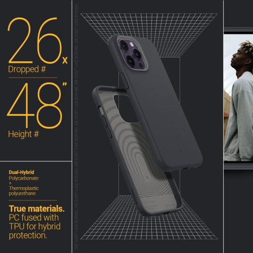 Nano Pop 360 Case with Screen Protector 2 Pack Compatible with iPhone 14 Pro Max Case 5G - Black