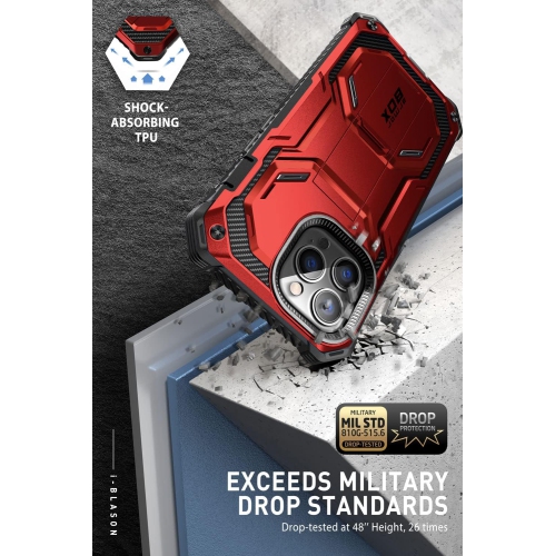 Armorbox Case for iPhone 14 Pro 6.1 inch with Kickstand & Belt Clip Holster, Full Body