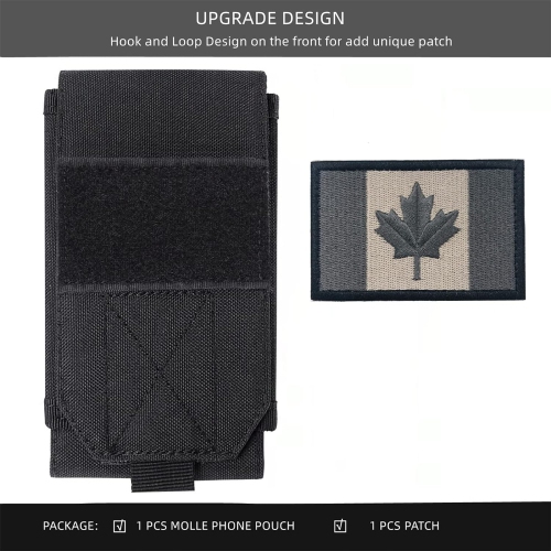 Étui étanche pour téléphone cellulaire Molle Black Tactical, sac robuste pour étui pour téléphone iPhone 11 12 13 Pro Max