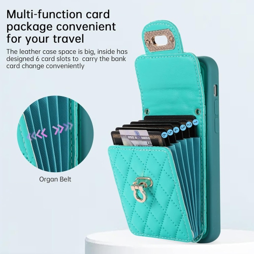 Phone Case for iPhone 12 Pro iPhone12 6.1 Wallet Cover with Credit Card Holder Shoulder Crossbody Strap Long