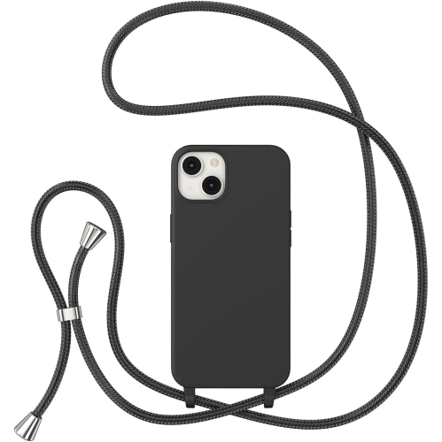 GENERIC  Crossbody Case for Iphone 14, Iphone 14 With Lanyard Strap Protective Case Adjustable Neck Rope Liquid Silicone